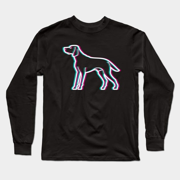 vizsla glitch Long Sleeve T-Shirt by MplusC